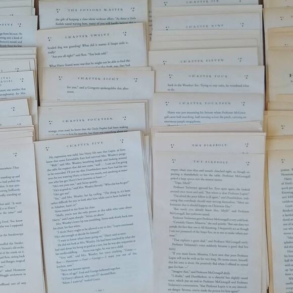 50 Harry Potter Book Page Bundle - Picture 2 of 2